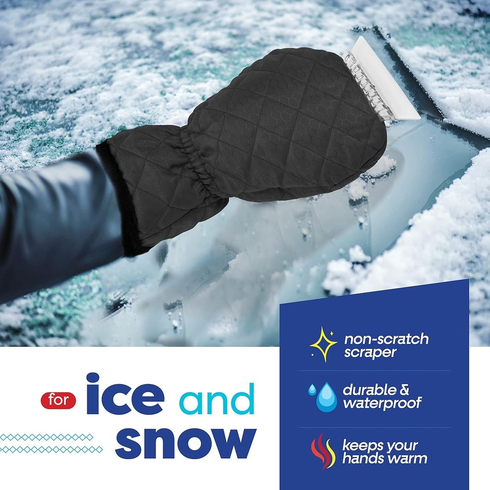 Ice Scraper with Glove, Windproof Snow Removal Tool