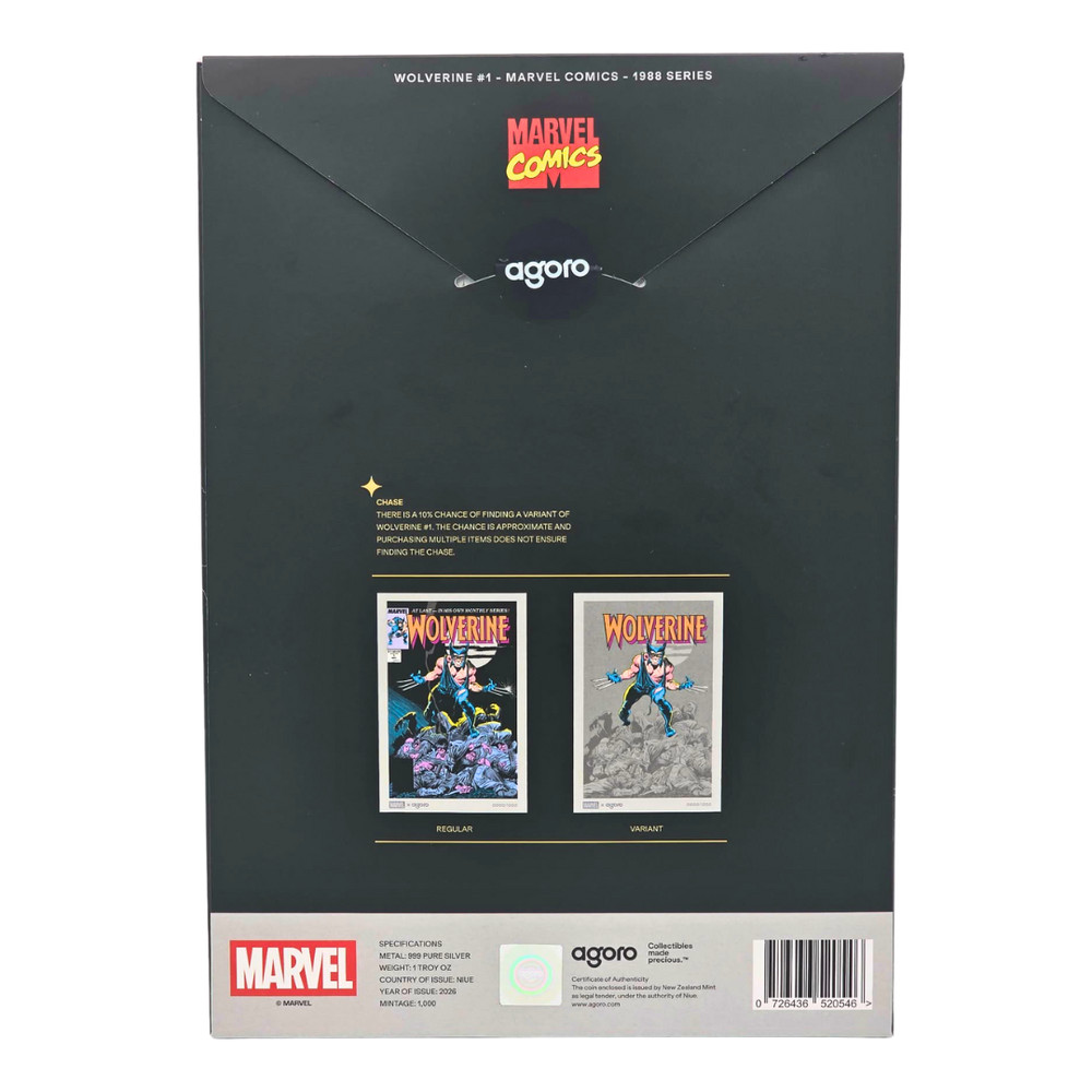 NZ Mint Marvel - Wolverine Comic Covers - Wolverine #1 1oz Silver Foil