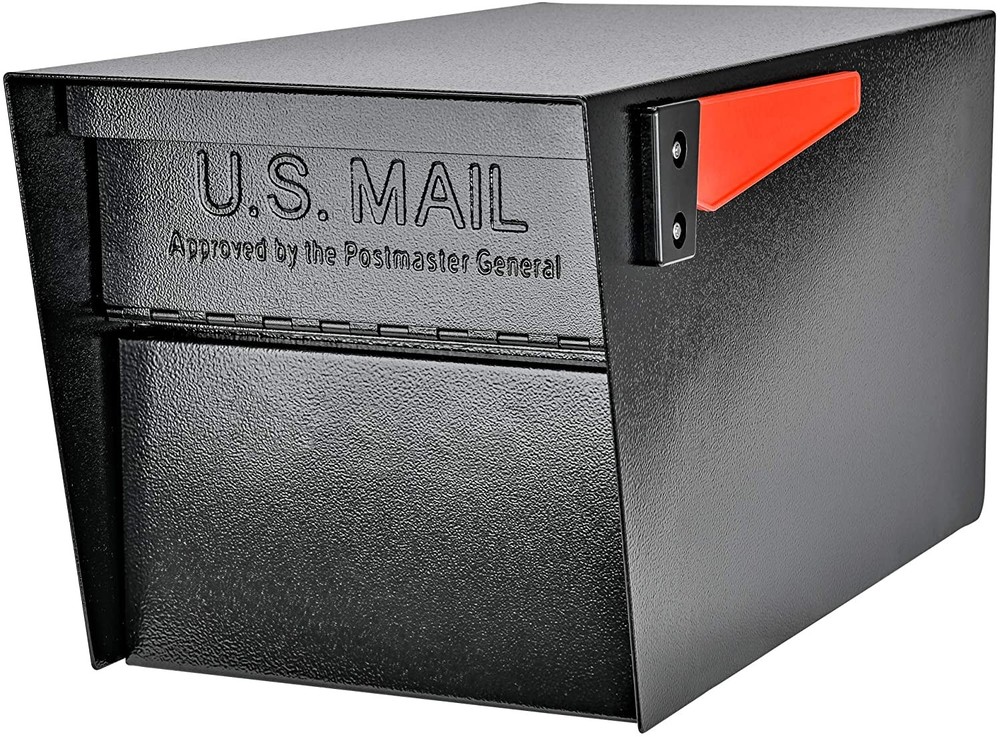 New Mail Boss Mail Manager Street Safe Locking Security Mailbox, Black
