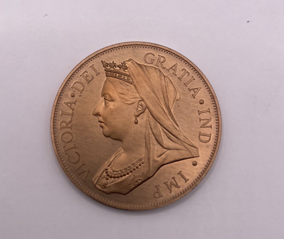 CANADA 1901 VICTORIA BRONZE PROOF PATTERN DOLLAR.