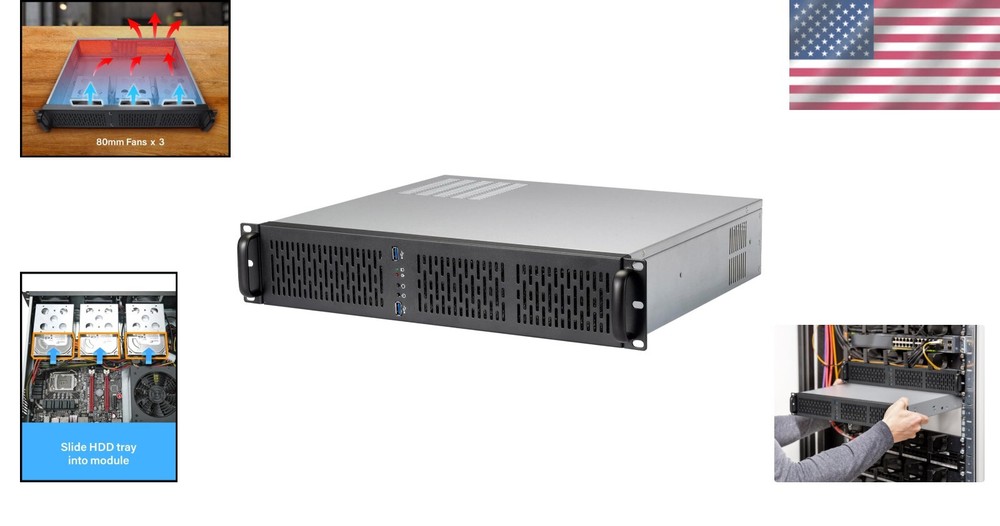 Premium 2U Rackmount Server Case with High-Density Cooling & Expandable Storage