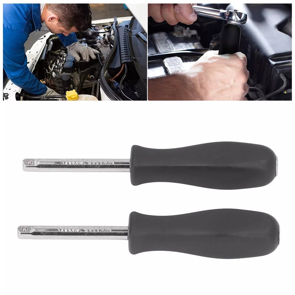 2 Pack 6" 1/4" Drive Spinner Screwdriver Handle Socket Nut Driver Extension Tool