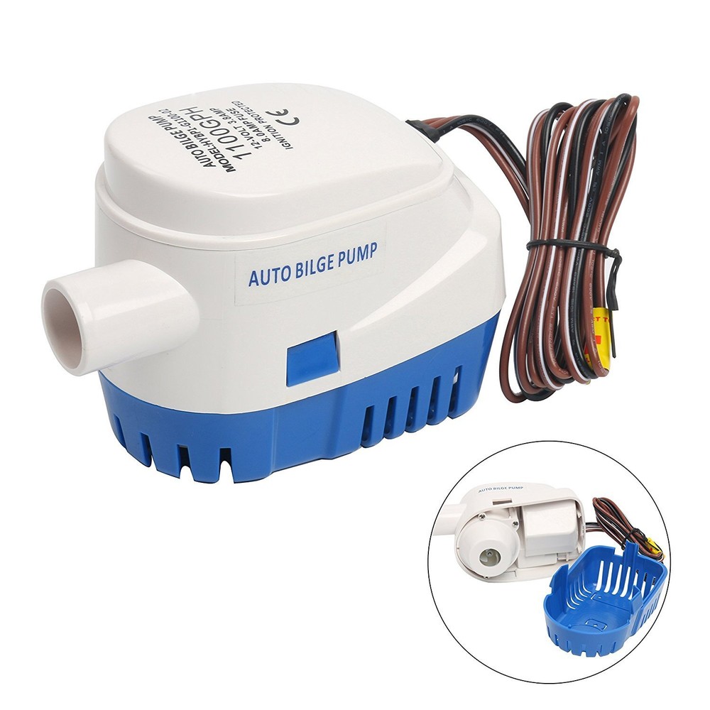 1100 GPH 12V Automatic Submersible Bilge Water Pump Auto Float Switch for Boat