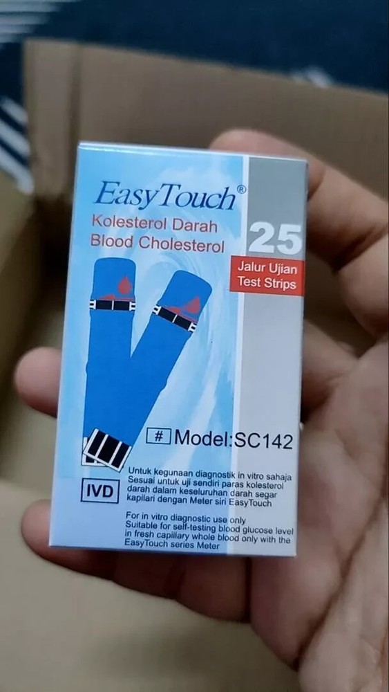 ORIGINAL Easy Touch Test Strips For Cholesterol Level Check - 25 Test Strips