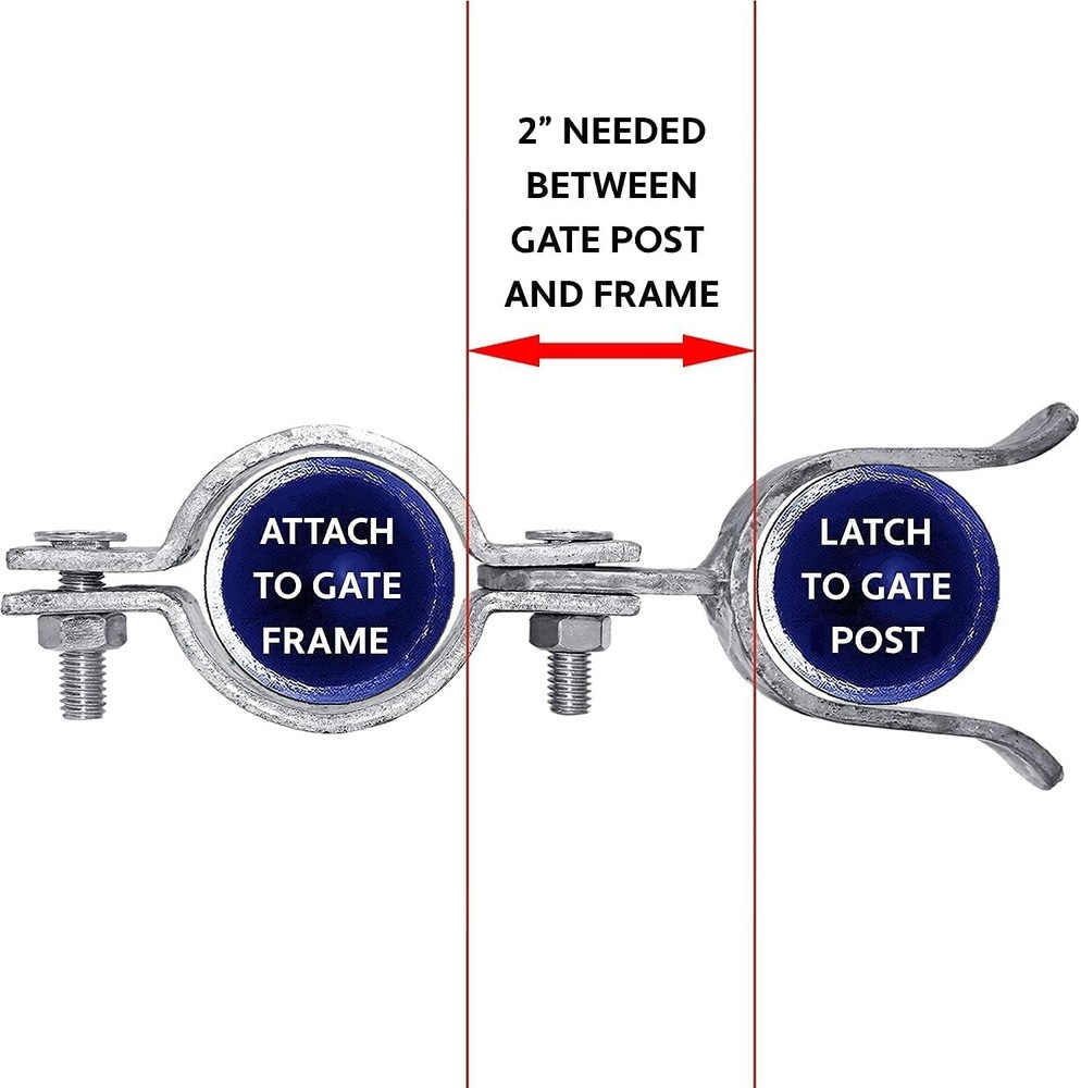 1-3/8" x 4" Galvanized Chain Link Fence Gate Fork Latch for Enhanced Security