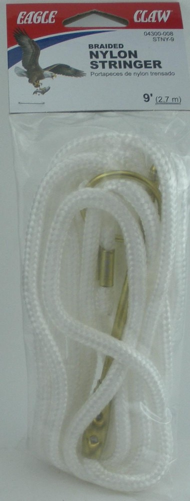 Eagle Claw 04300-008  9FT White Nylon Braided Stringer