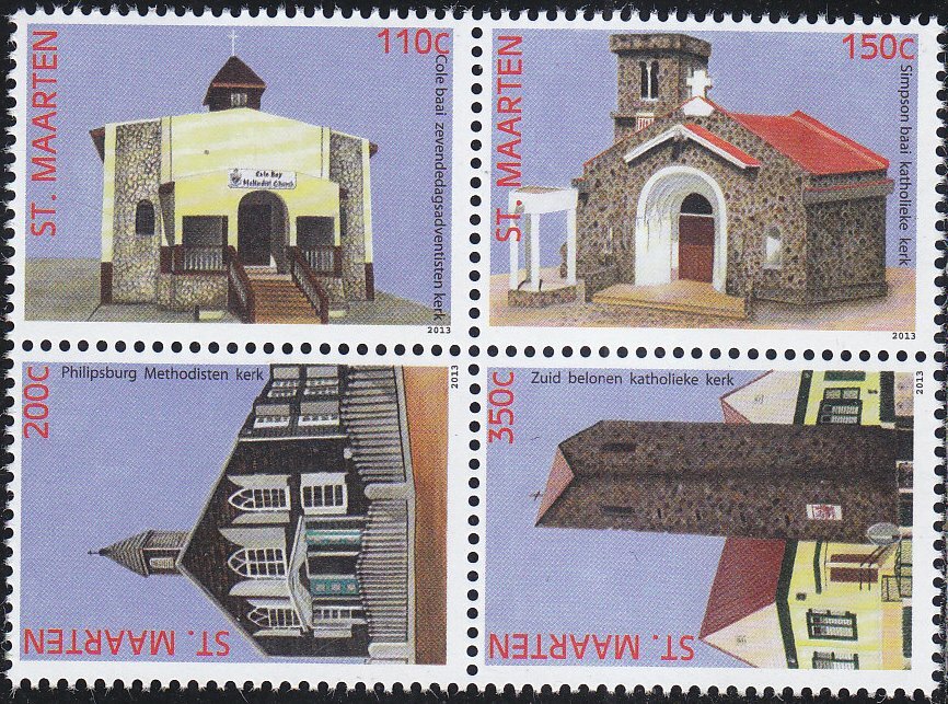 Sint Maarten Issue 2013 (124-127) Churches