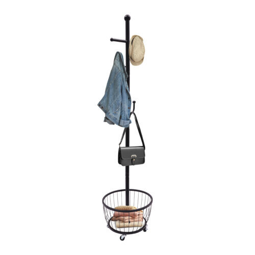 Clothes Rack Garment Stand Organizer Coat Rack Hat Stand Tree w/ 6 Hooks