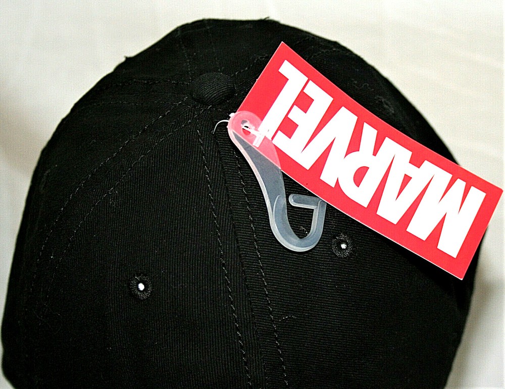 Marvel Comics Logo Black Baseball Trucker Cap Hat New OSFM