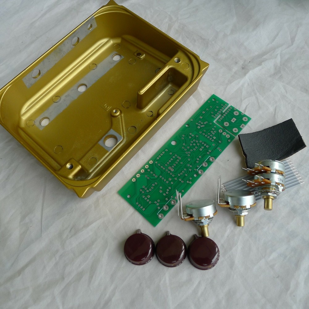 DIY Overdrive Effects Pedal Project Box Case With PCB/Pots/Wire Kits Gold