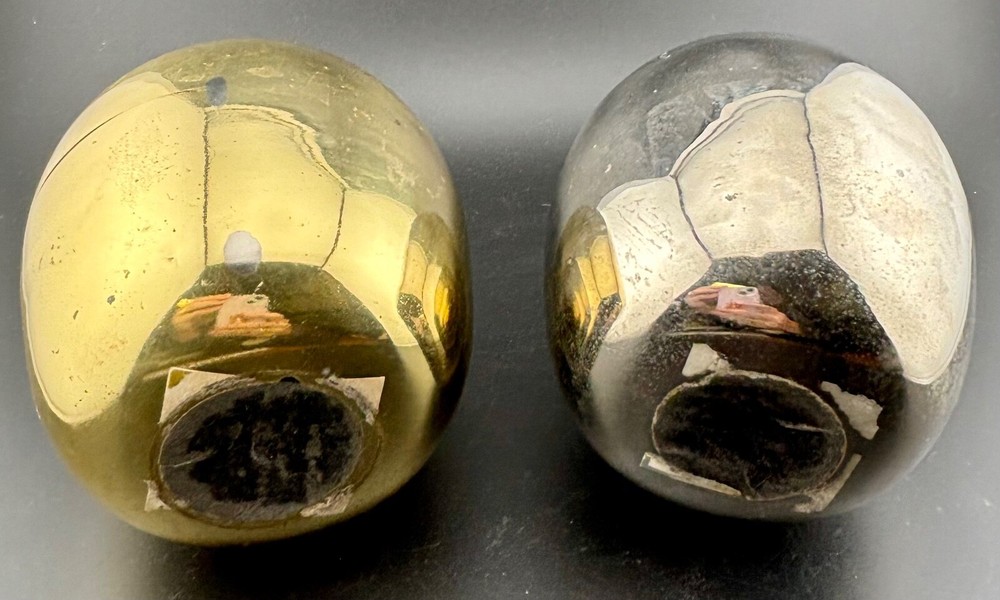 Decorative Brass and Chrome Apples Pair