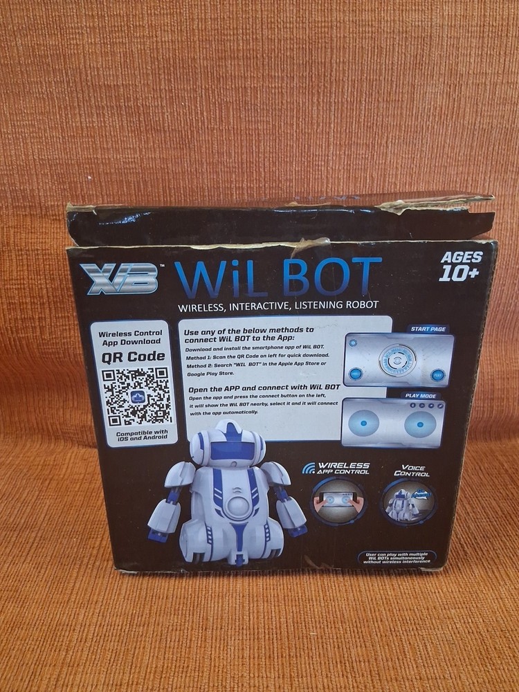 WiL BOT Wireless Interactive Voice Control Robot Age 10+ iOS Android NEW Open