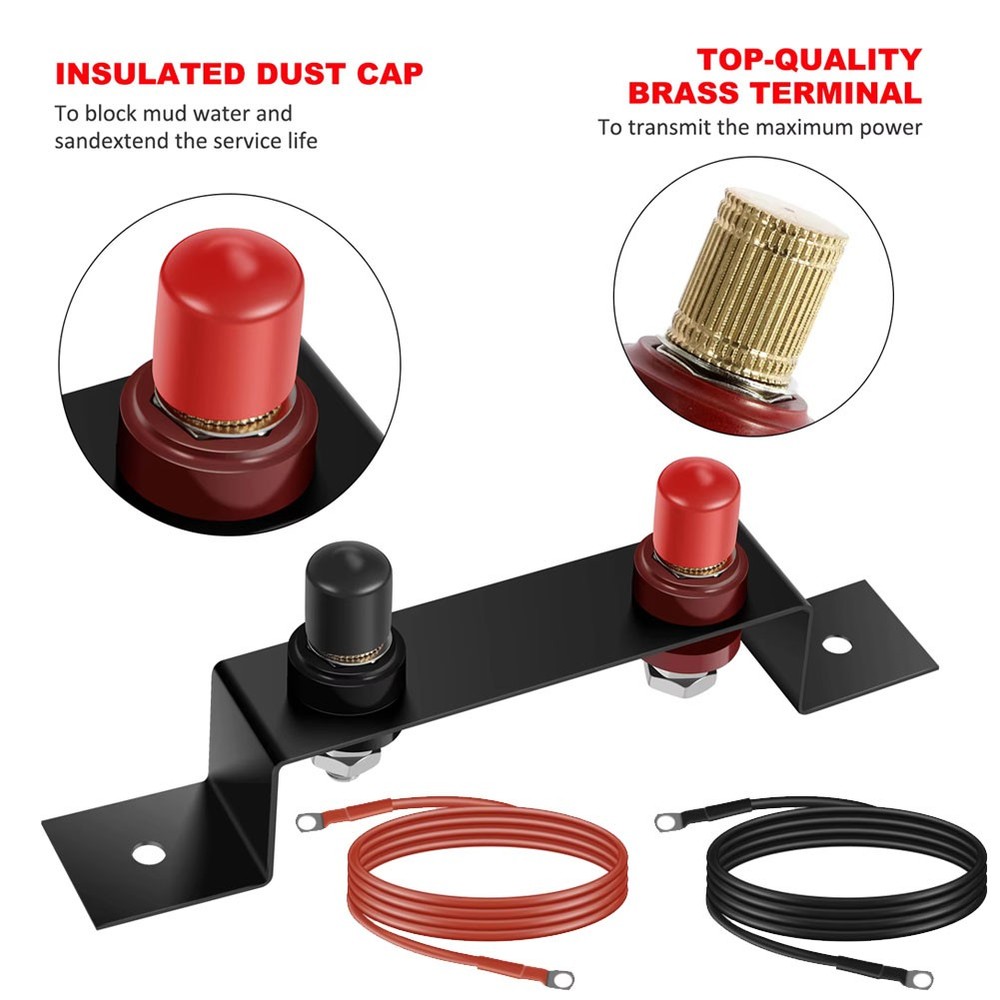 Battery Relocation Kit, Battery Jump Post Kit Charging Post with Bracket Cable