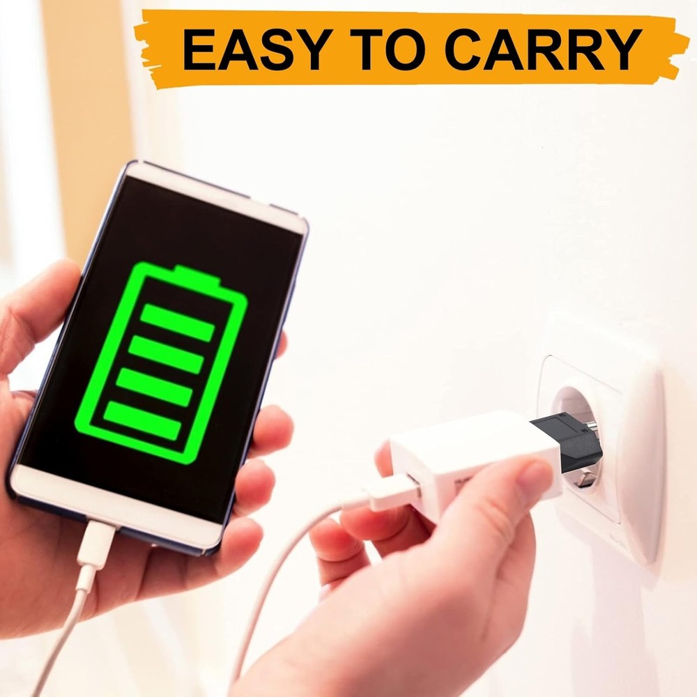 6 Pack US to Europe Plug Adapter Type C