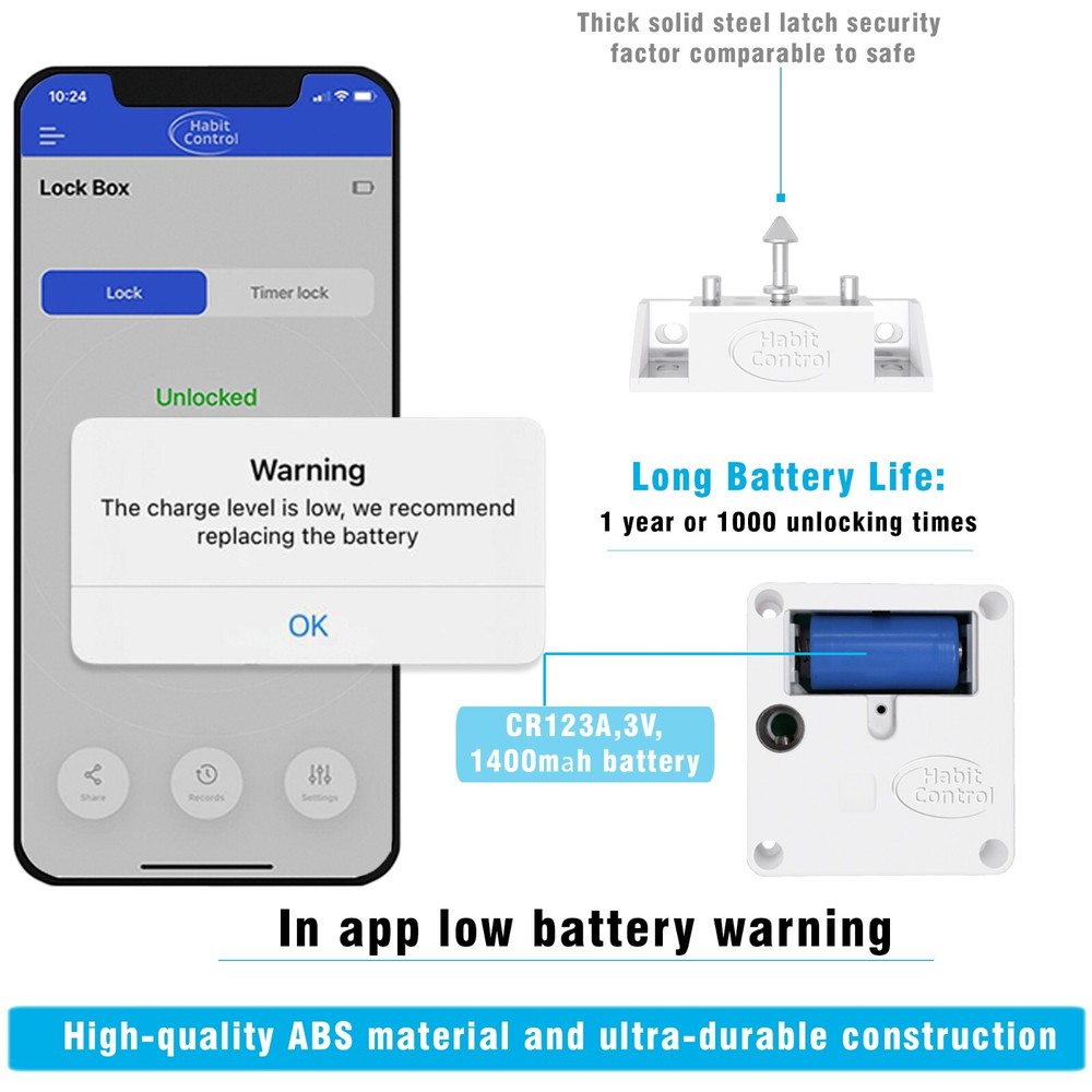 Habit Control LockBox with Timer - Smart 2-in-1 Timer and Classic Lock Box