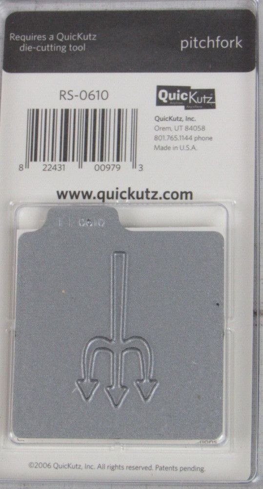 QuicKutz Pitchfork 2x2, 1 Cutting Die Set RS-0610