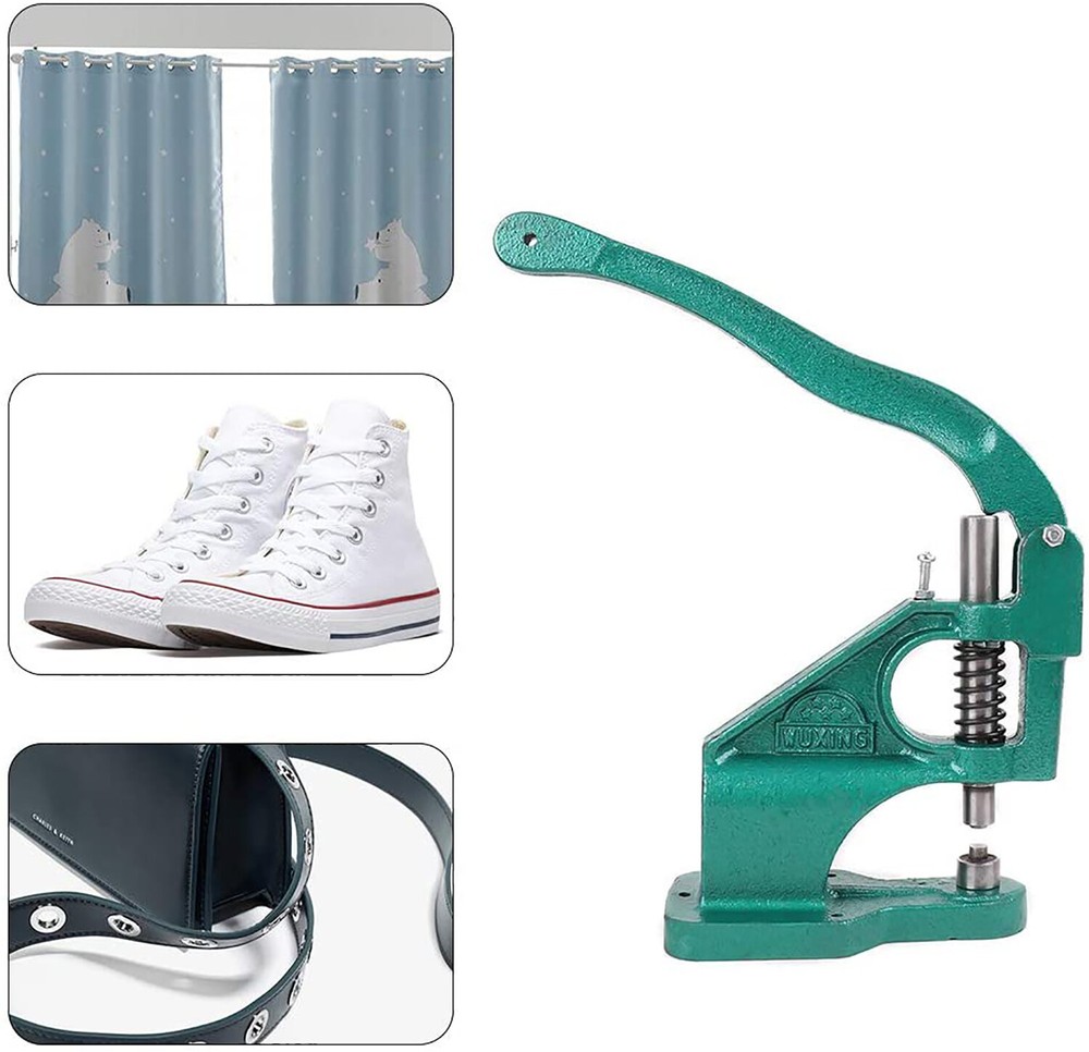 Hand Press Machine Snap Button Grommet Rivets Eyelets Fastener Dies Mold Set DIY