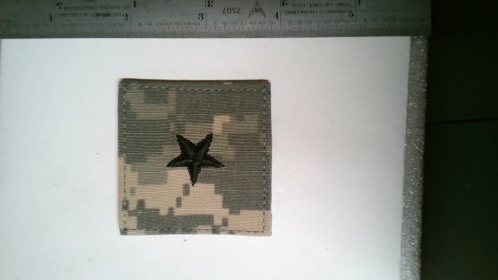 MILITARY PATCH HOOK & LOOP ACU DIGITAL 1 ONE STAR GENERAL
