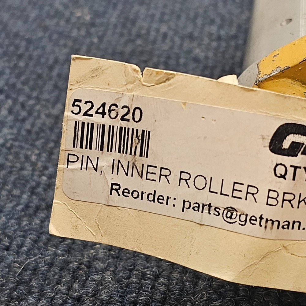 Getman 524620 INNER ROLLER BRACKET PIN YELLOW / SILVER