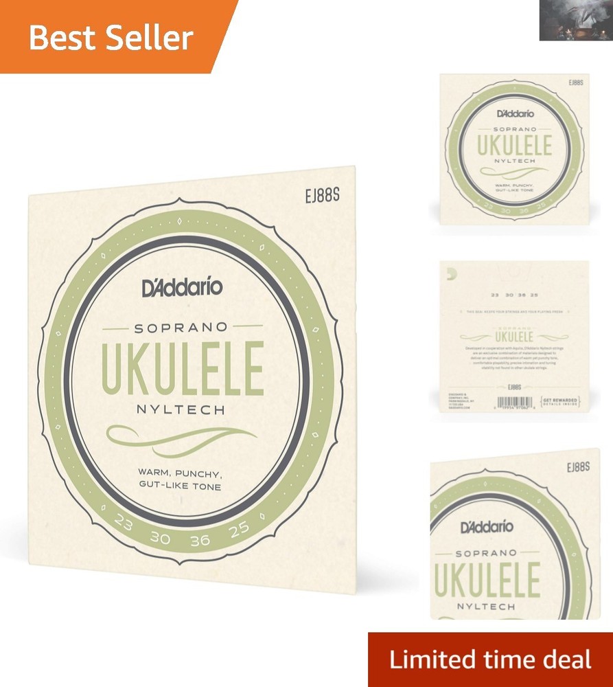Soprano Ukulele Strings, Nyltech EJ88S -  Nylon for Exceptional Sound