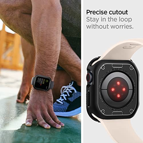 Rugged Armor Protector Designed for Apple Watch Case (45mm/44mm) Series Black