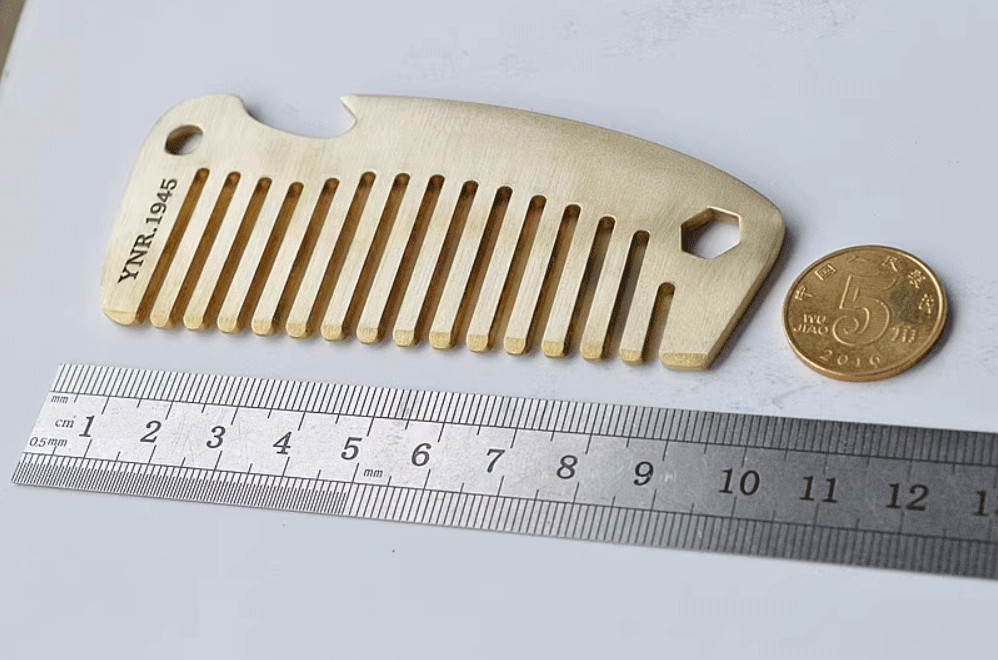 Solid Brass Comb Pocket Multi Tools Comb Bottle Opener Wrench Man EDC Gift