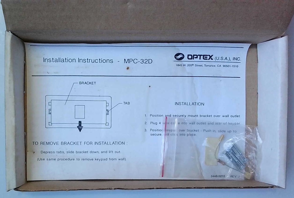 Morse MPC-32D Personal Control With Bracket