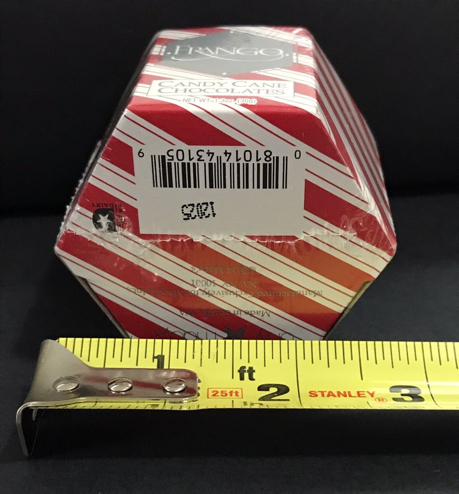 HTF Exclusive 2014 Macys Frango Candy Cane Chocolates Mini Collectible Container