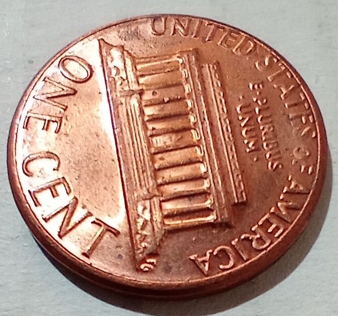 One Cent 1984 Coin MAD Misaligned Die Obverse Error Grease Strike Reverse