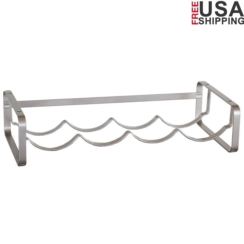 Stackable Steel Wine Rack Free-Standing 4 Bottle Organizer Compact Design New