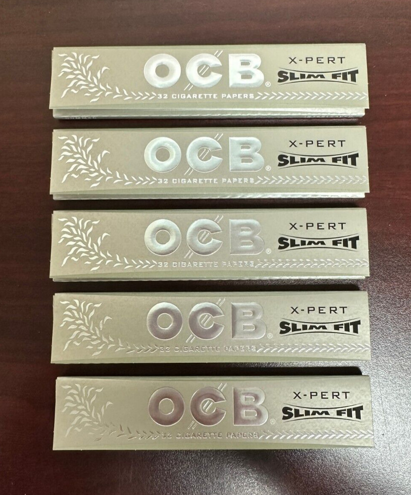 OCB X-PERT SLIM FIT Cigarette Rolling Papers -5 PACKS