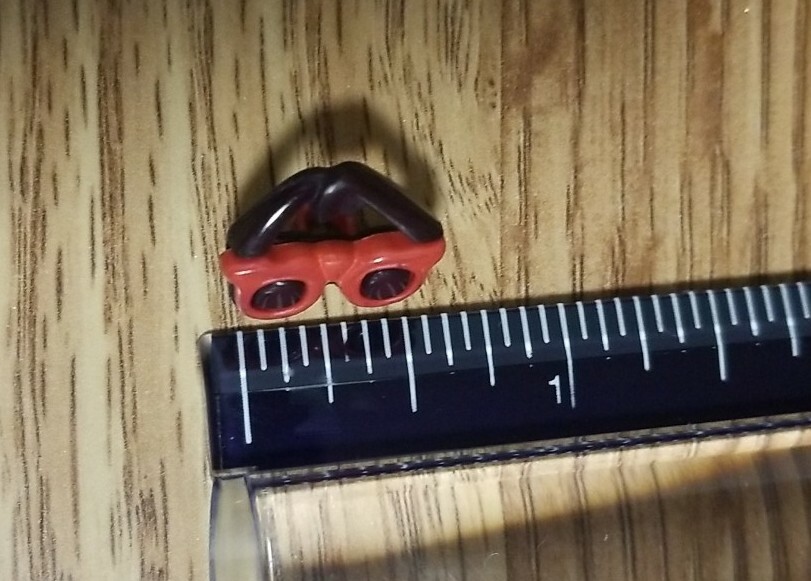 4 Red & Black Sunglasses Novelty Buttons - Hard Plastic