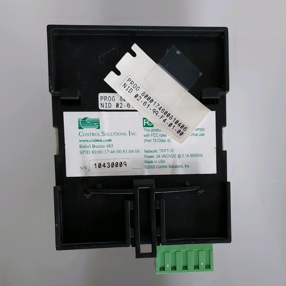 Used - Control Solutions Inc. - Babel Buster 485 - Lonworks Gateway
