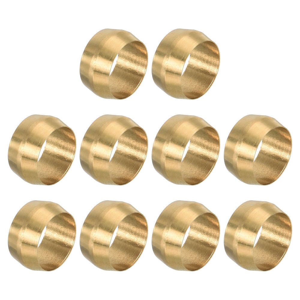 3/8" ID Brass Sleeve Ferrules 10Pcs Compression Fitting Assortment Kits