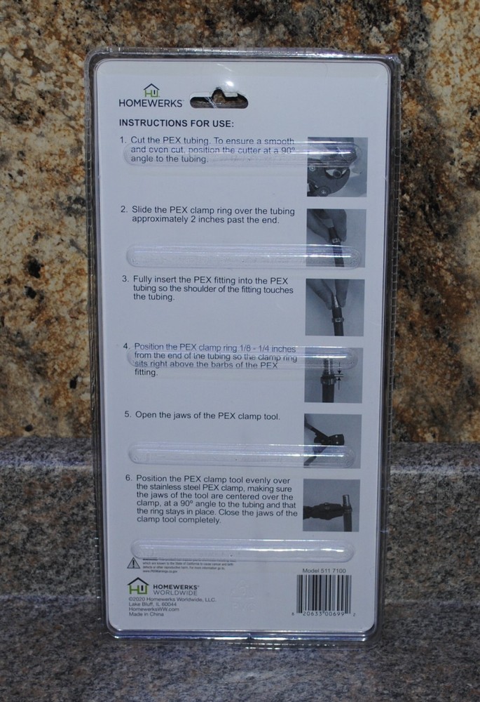 Homewerks 511 7100 PEX Clamp Crimp Tool Set