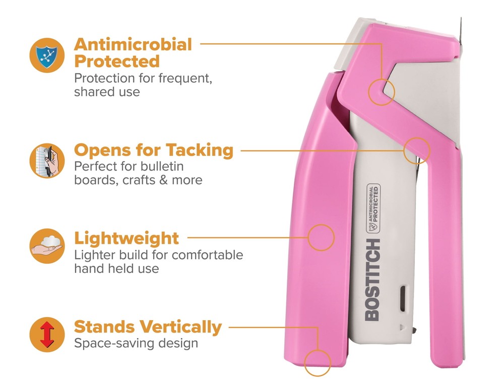 InCourage™ Spring-Powered 20 Compact Stapler, Reduced Effort
