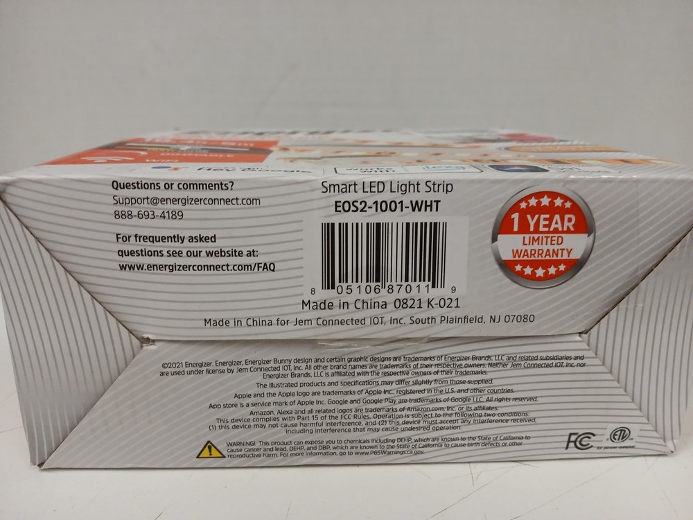 Energizer Smart Wifi LED White and Multicolor Light Strip 16.4ft