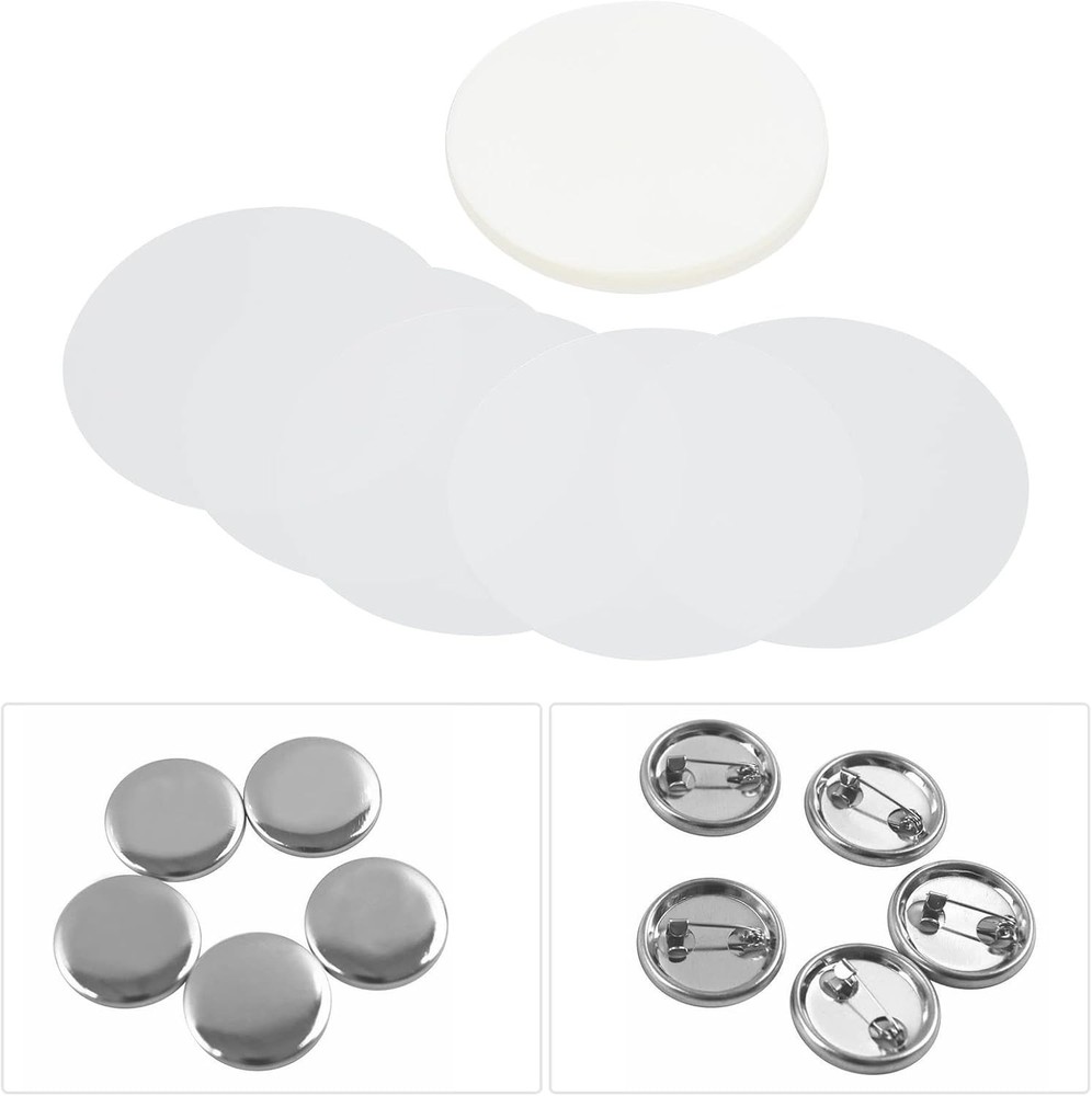 Circle Mylars Button Maker Supplies Button Pin Maker Circle Mylars, 100PCS Plast