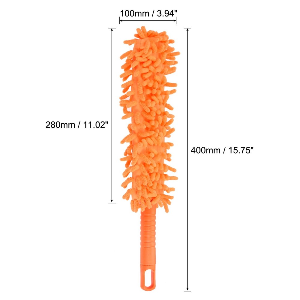 Microfiber Washable Cleaning Dust Double Side Cleaning, Orange, 2pcs