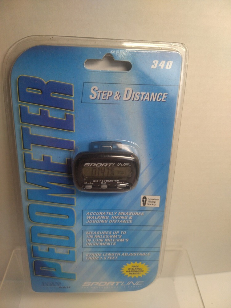 SPORTLINE Electronic Pedometer Walking Jogging Step Count & Distance Tracker New