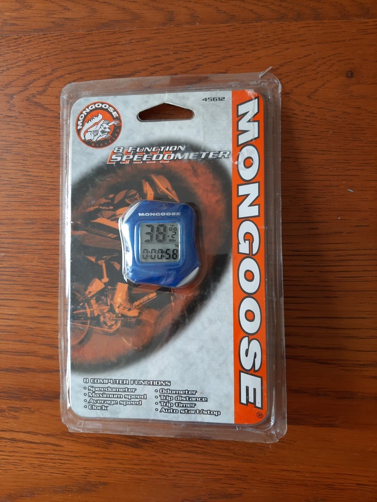 Mongoose Cycle Computer 45612 - New - 8 Function Speedometer