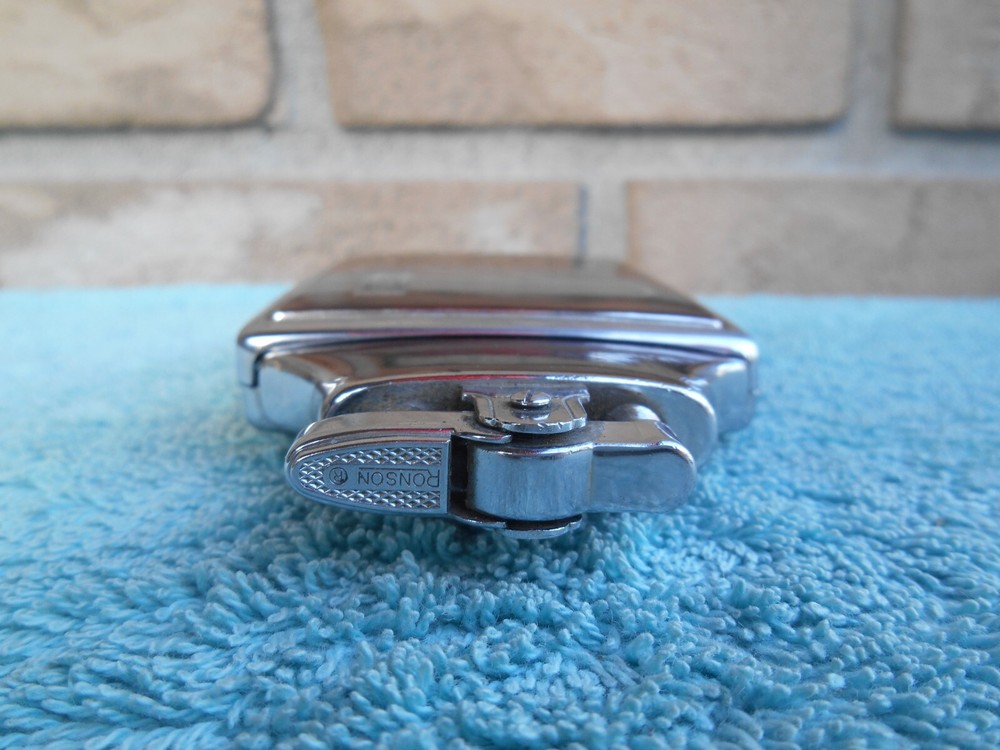 Vintage RONSON MASTERCASE CIGARETTE CASE & LIGHTER ENGRAVED L.A.L. WORKING!