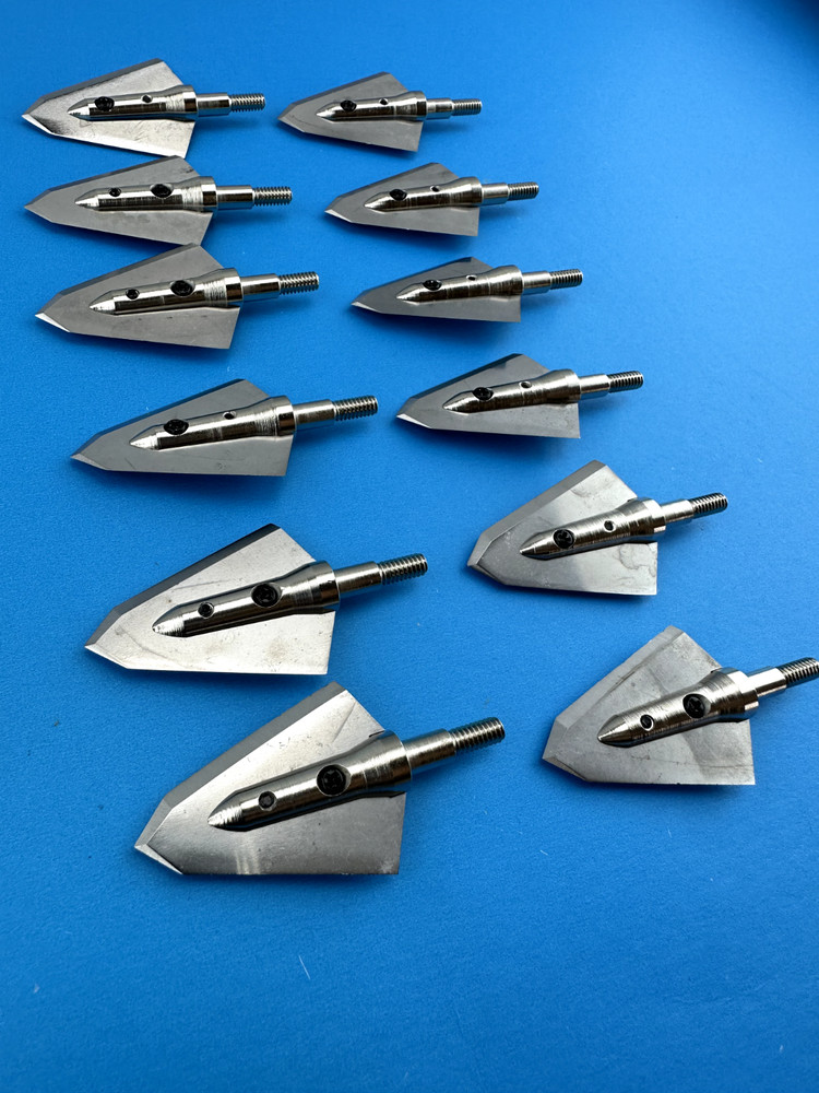12 qty 200 grain solid Fixed Single Bevel Traditional Hunting SHARP Broadheads