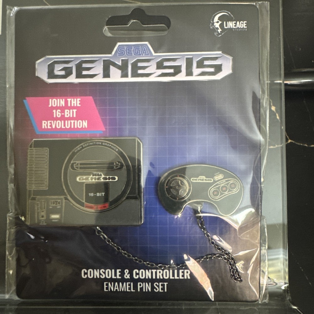 Sega Genesis Console & Controller Enamel Pin Set