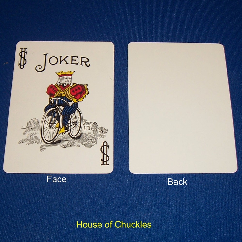 Blank Back Color Joker Deck, Bicycle Playing Card, Gaff Deck