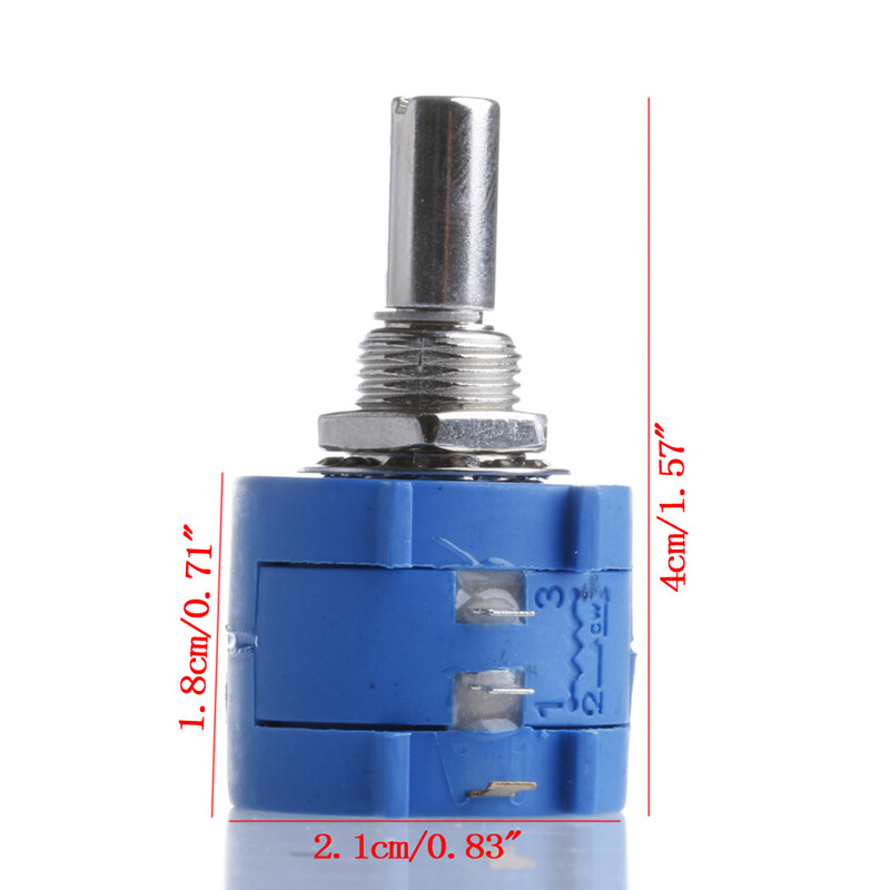 1K Ohm Rotary Potentiometer Pot 10 Turn Variable Dial Resistor