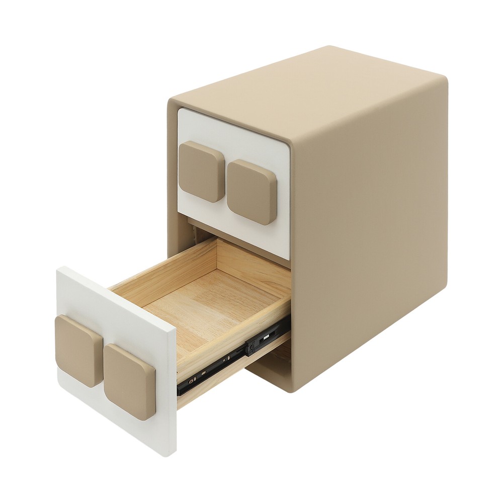 Modern Minimalist End Table, Bedside Table for Bedrooms, Floorstanding End Table