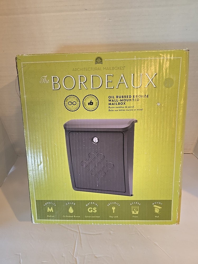 Architectural Mailboxes Bordeaux Rubbed Bronze Medium Steel Locking Wall Mount
