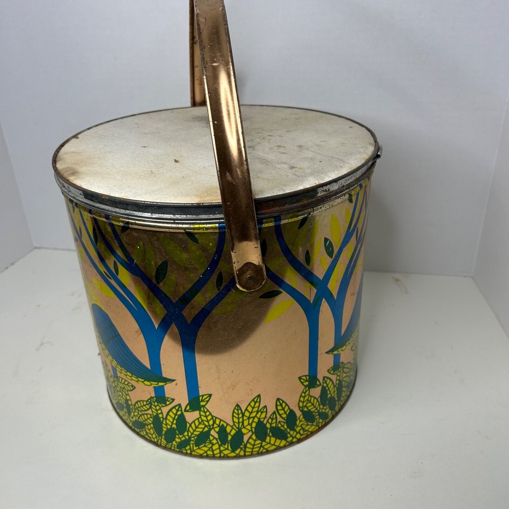 Multi Tool Spinning Carousel Storage in Decorative Container w/ Handle & Lid