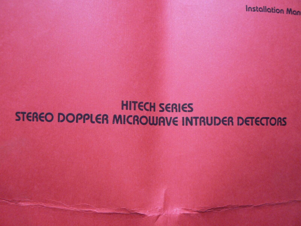 PROTECH Hitech 50DC Intruder Detector HT-50DC Doppler Microwave